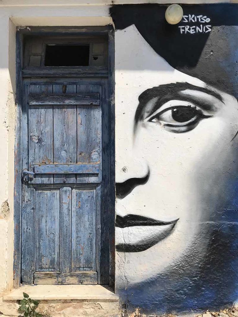 street art in naxos, greece