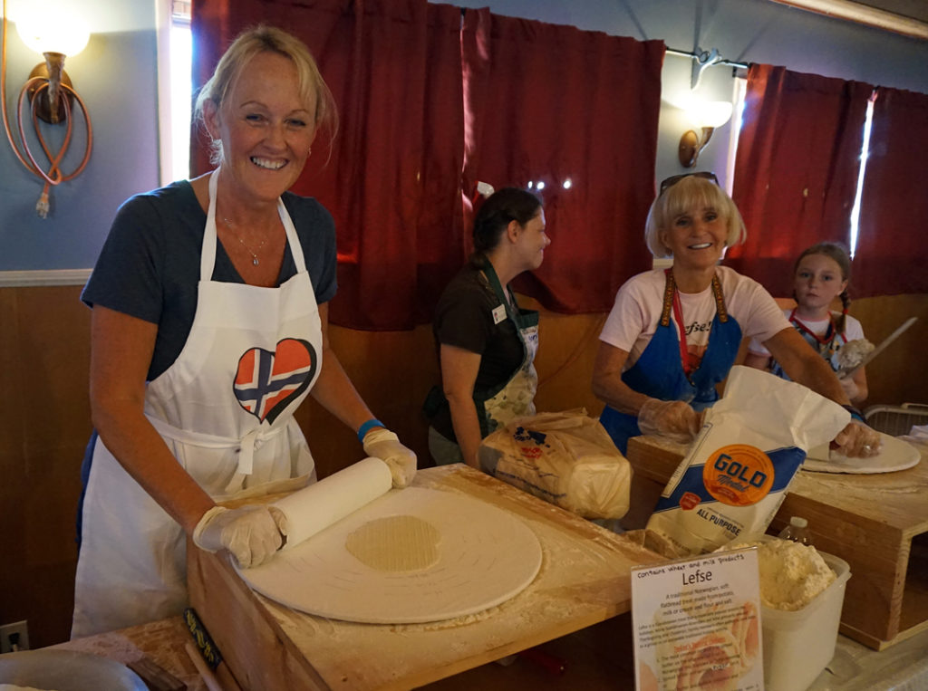 making lefse at the viking festival in san diego