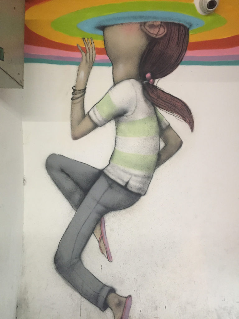 street art at rome metro