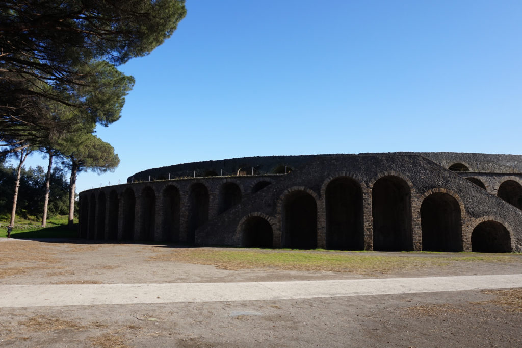 roman arena in pompeii, italy