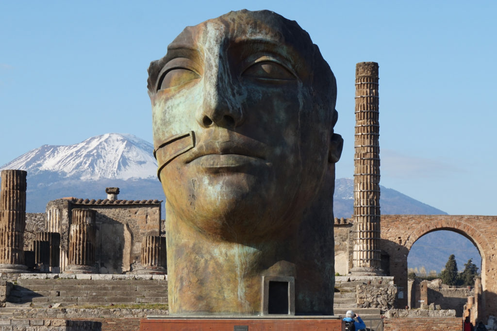 main square in pompeii, italy