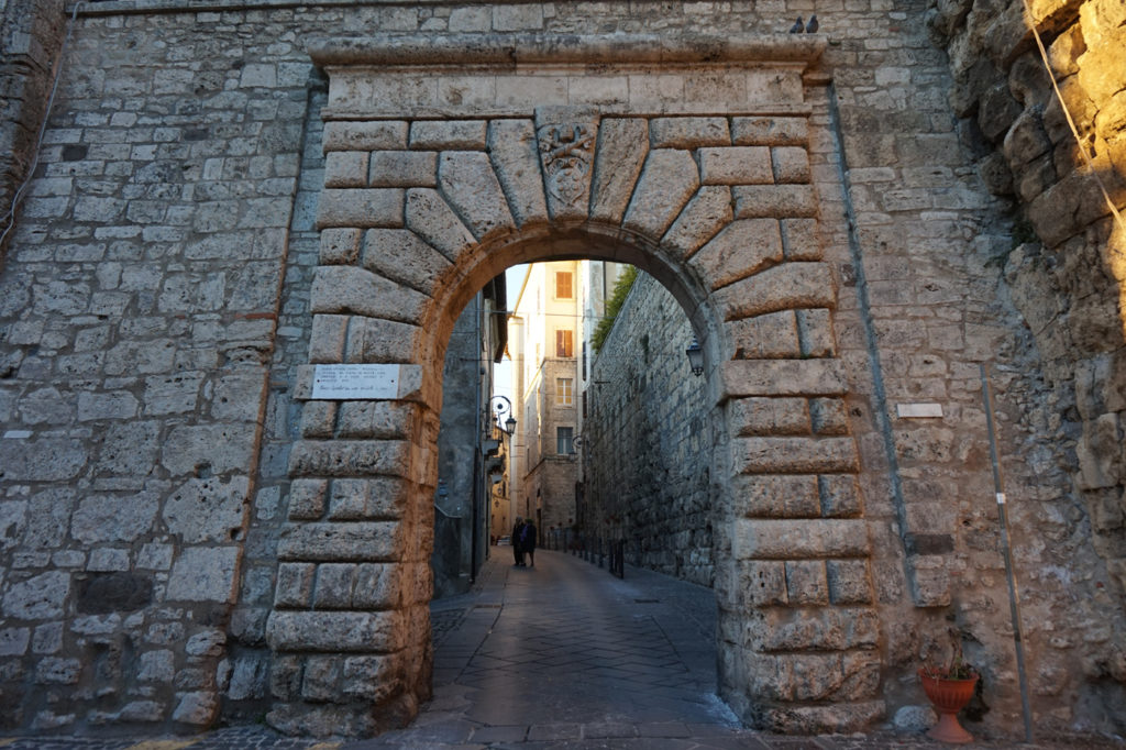 beautiful arch in anagni, italy