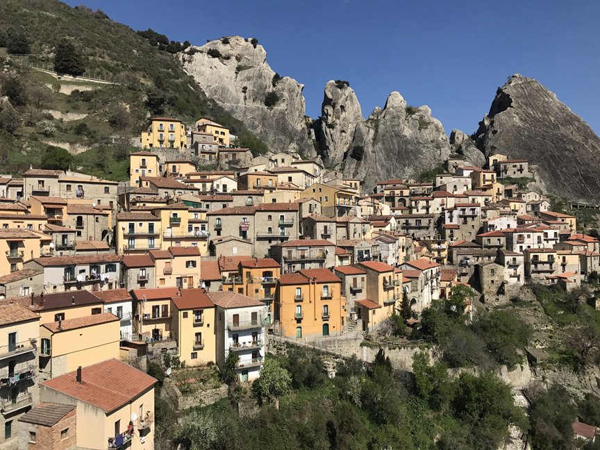 the beautiful small town of castelmezzano, italy