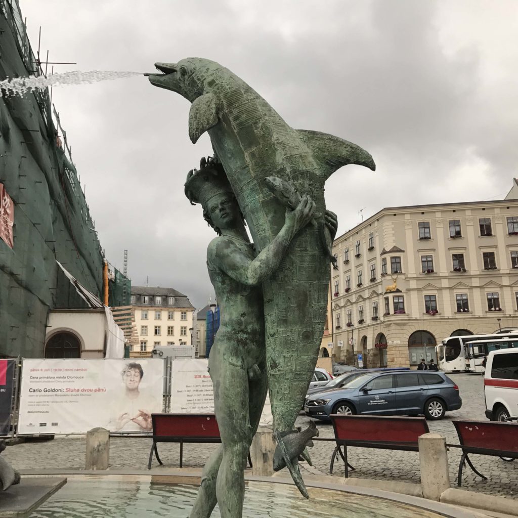 fountain in olomouc, czech republic