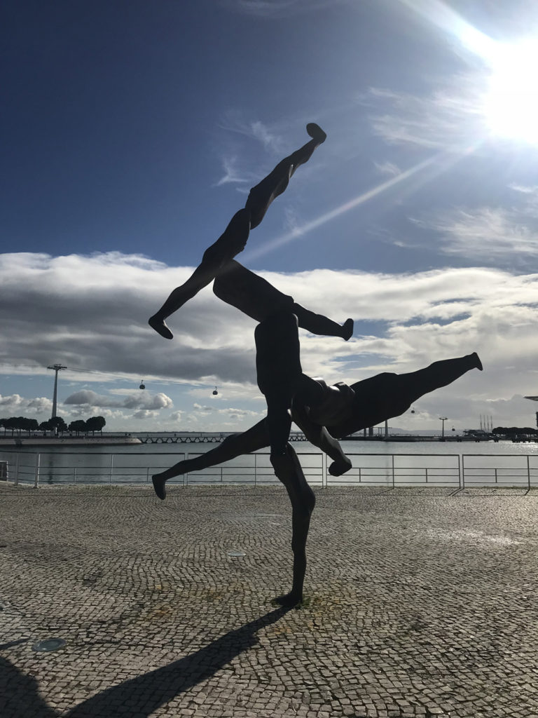 lisbon portugal dock promenade art