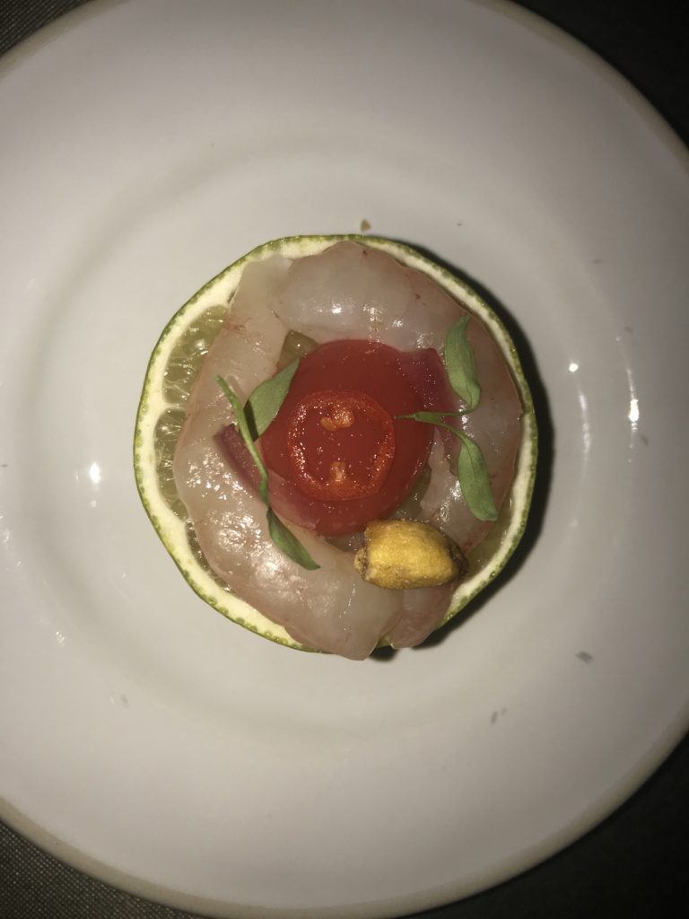 lisbon portugal michelin restaurant ceviche shrimp