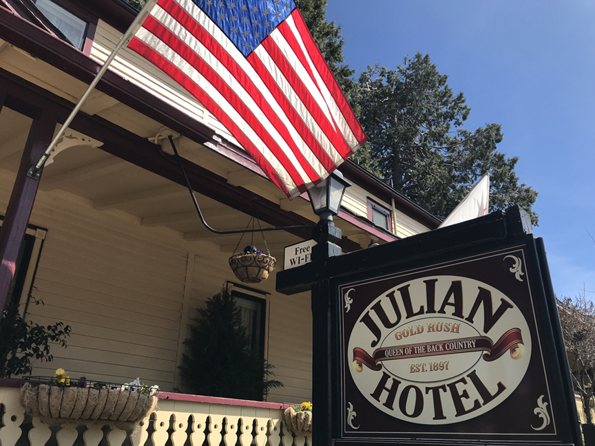 gold rush hotel julian california small town san diego
