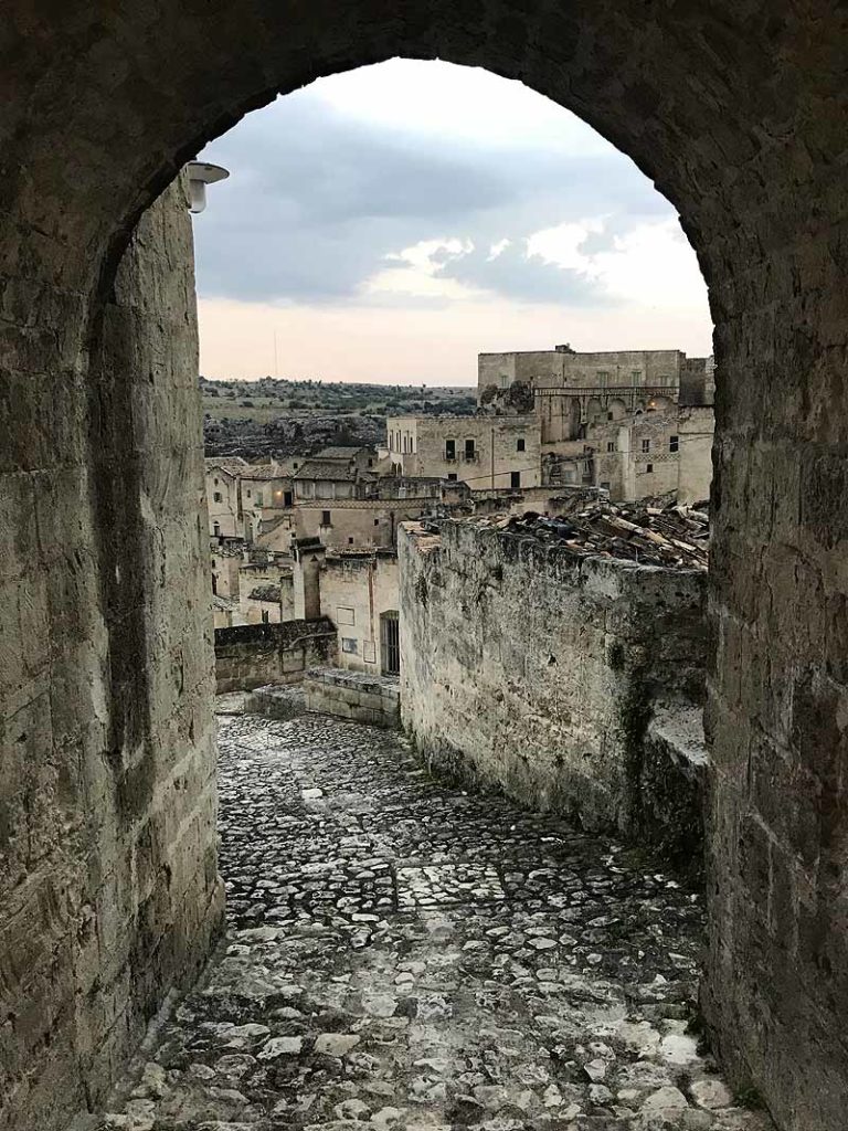 arch in matera, italy